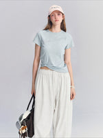 Twist Hem Rhinestone Tee