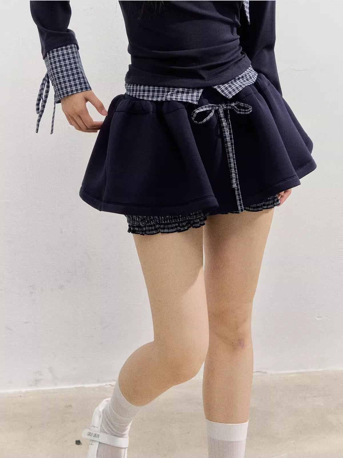 Bow-Tie Sweatshirt &amp; Puffy Skirt Set