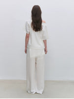 Shell Button Off-Shoulder Top