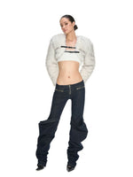 Low-Rise Zip Flare Jeans