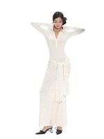 Henley Lace Splice Shirt Dress