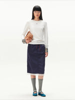 White Plaid Cuff Tee