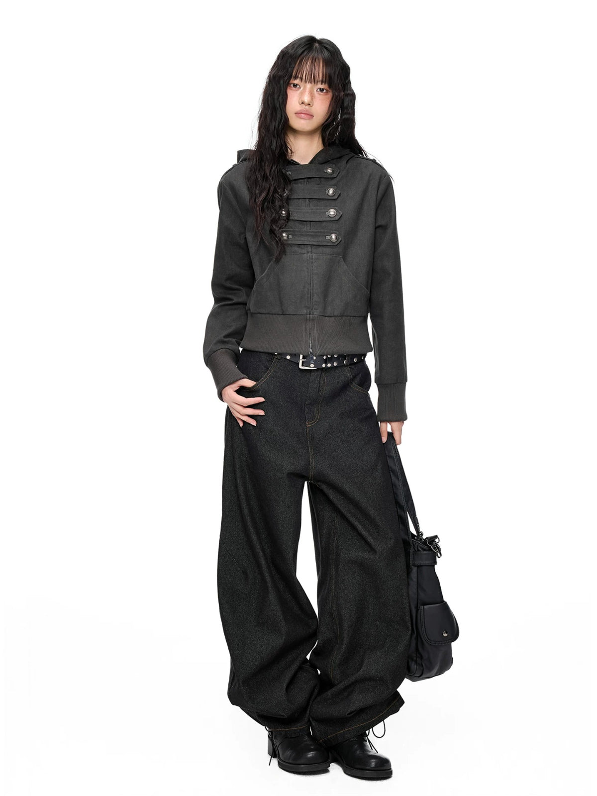 Hooded Double-Breasted Jacket