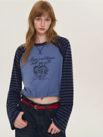 Vintage Contrast Raglan Top
