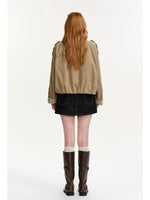 Layered Stripe Panel Trench Jacket