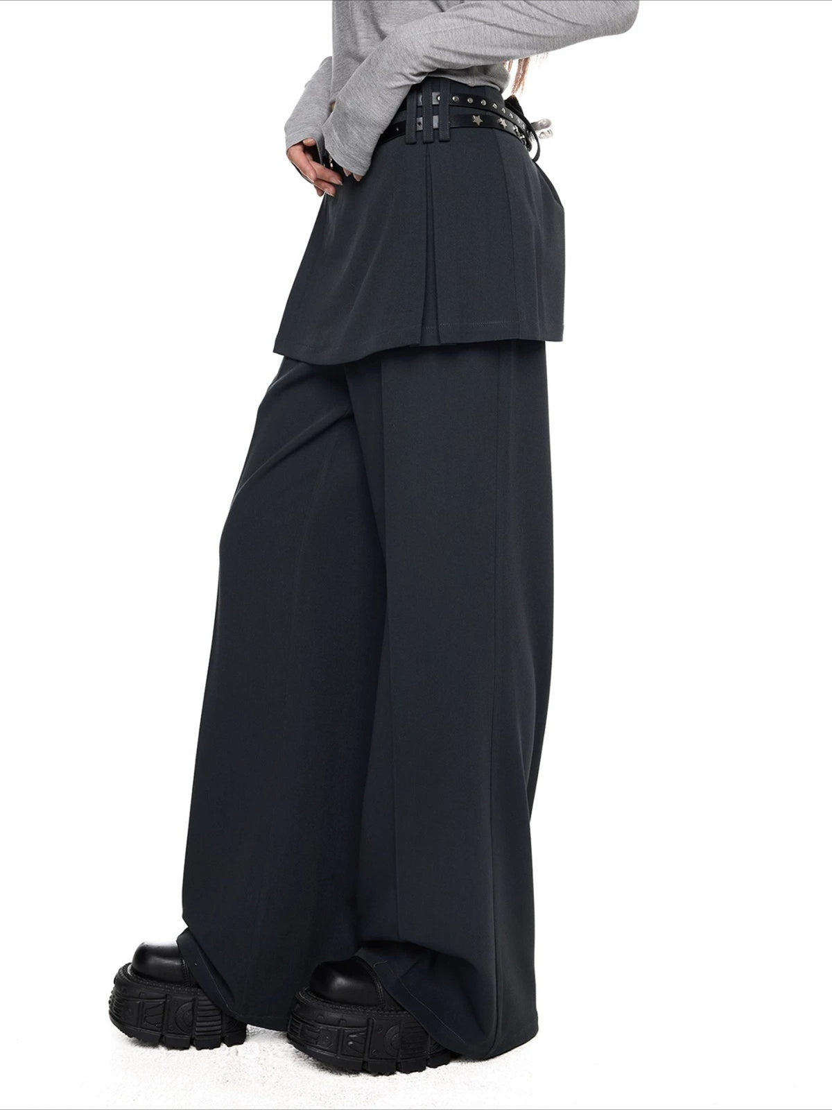 Layered Straight Pants