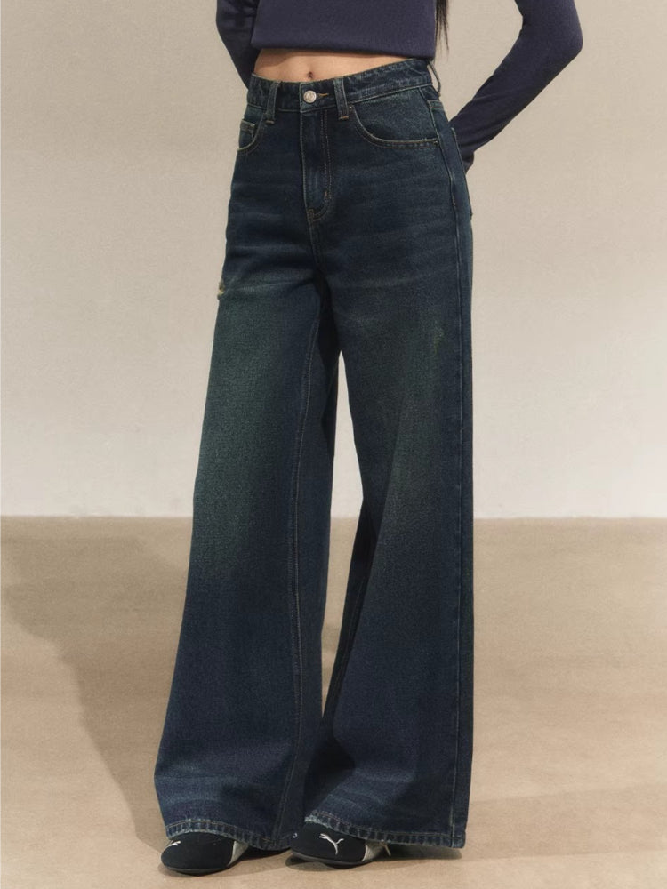 Vintage Straight Wide-Leg Jeans