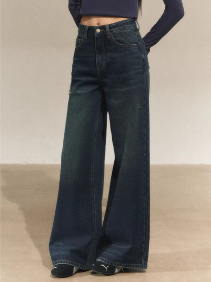 Vintage Straight Wide-Leg Jeans