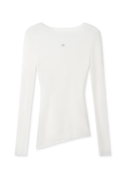 Wool Thin Crew-neck Long-sleeve Top