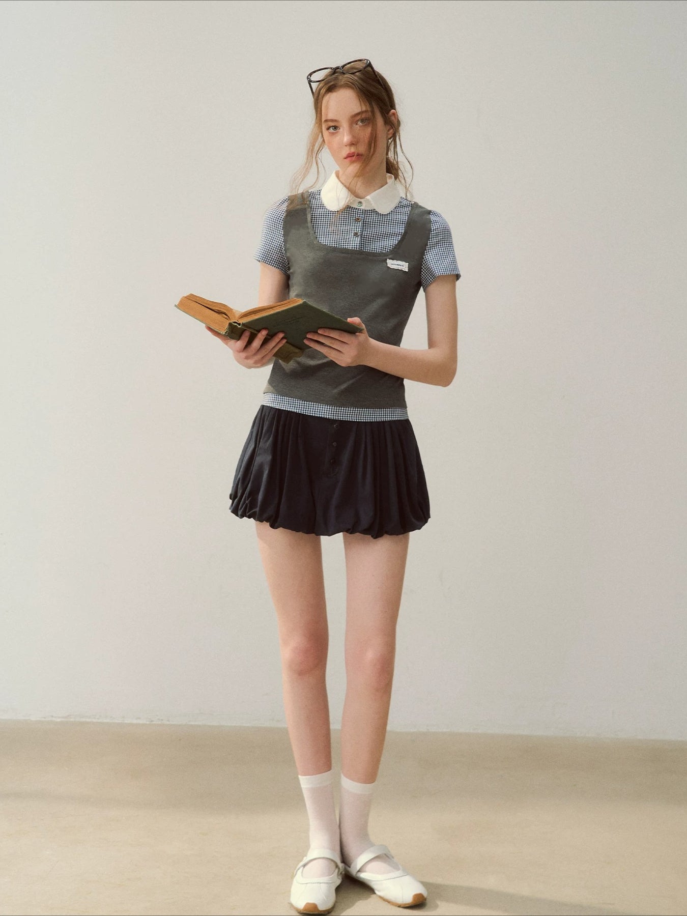 Faux Two-Piece Peter Pan Tee