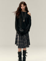 Two-Way Bowknot Irregular Sweater