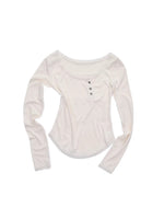 Lace Trim Henley Top