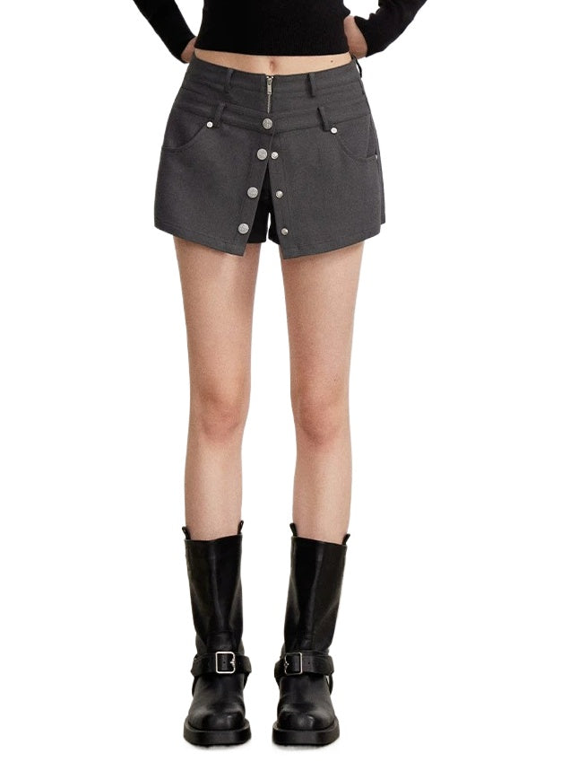 Layered A-Line Mini Skirt