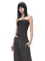 Polka Dot Textured Tube Top