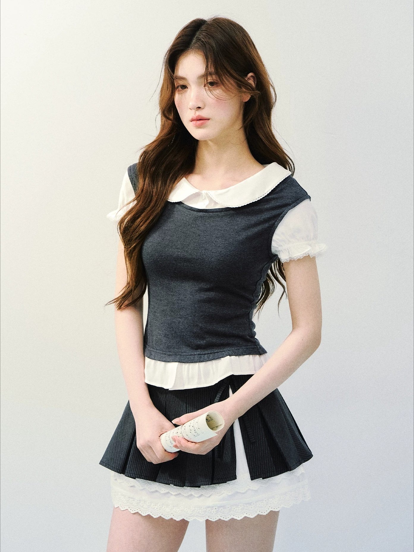 Tencel Wool Blend 2-in-1 Tee