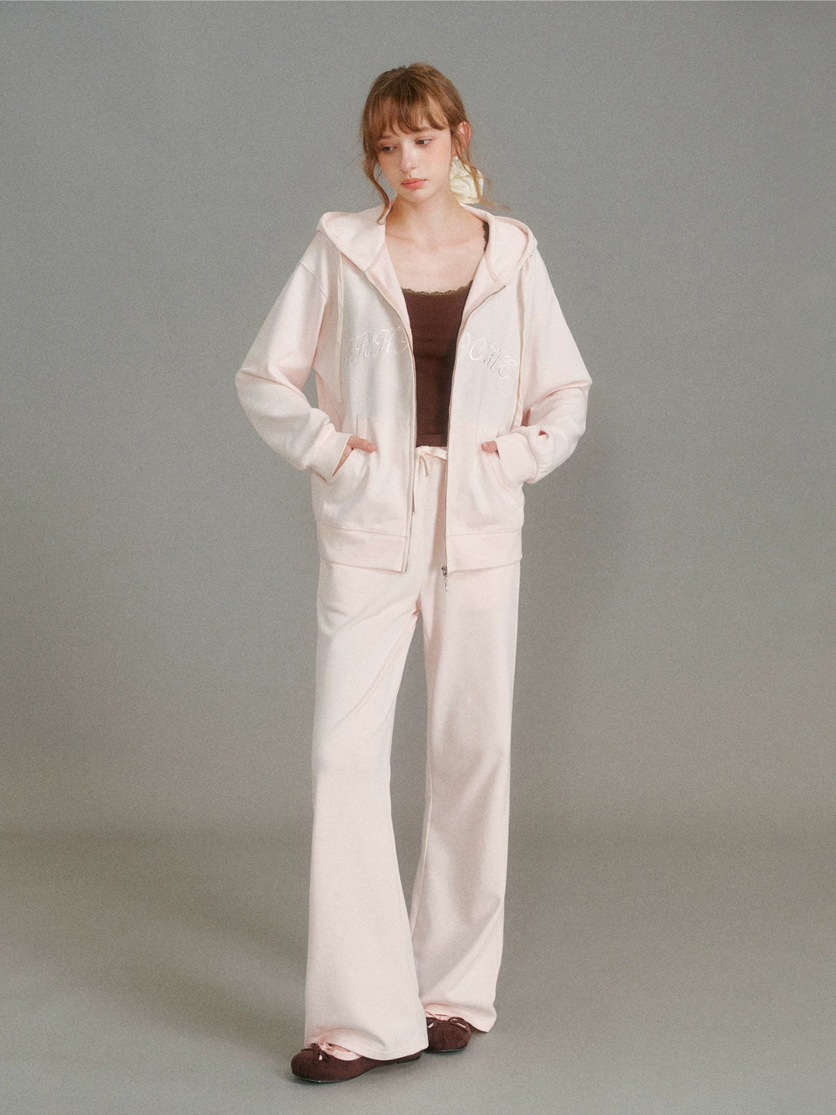 Embroidered Hoodie Set
