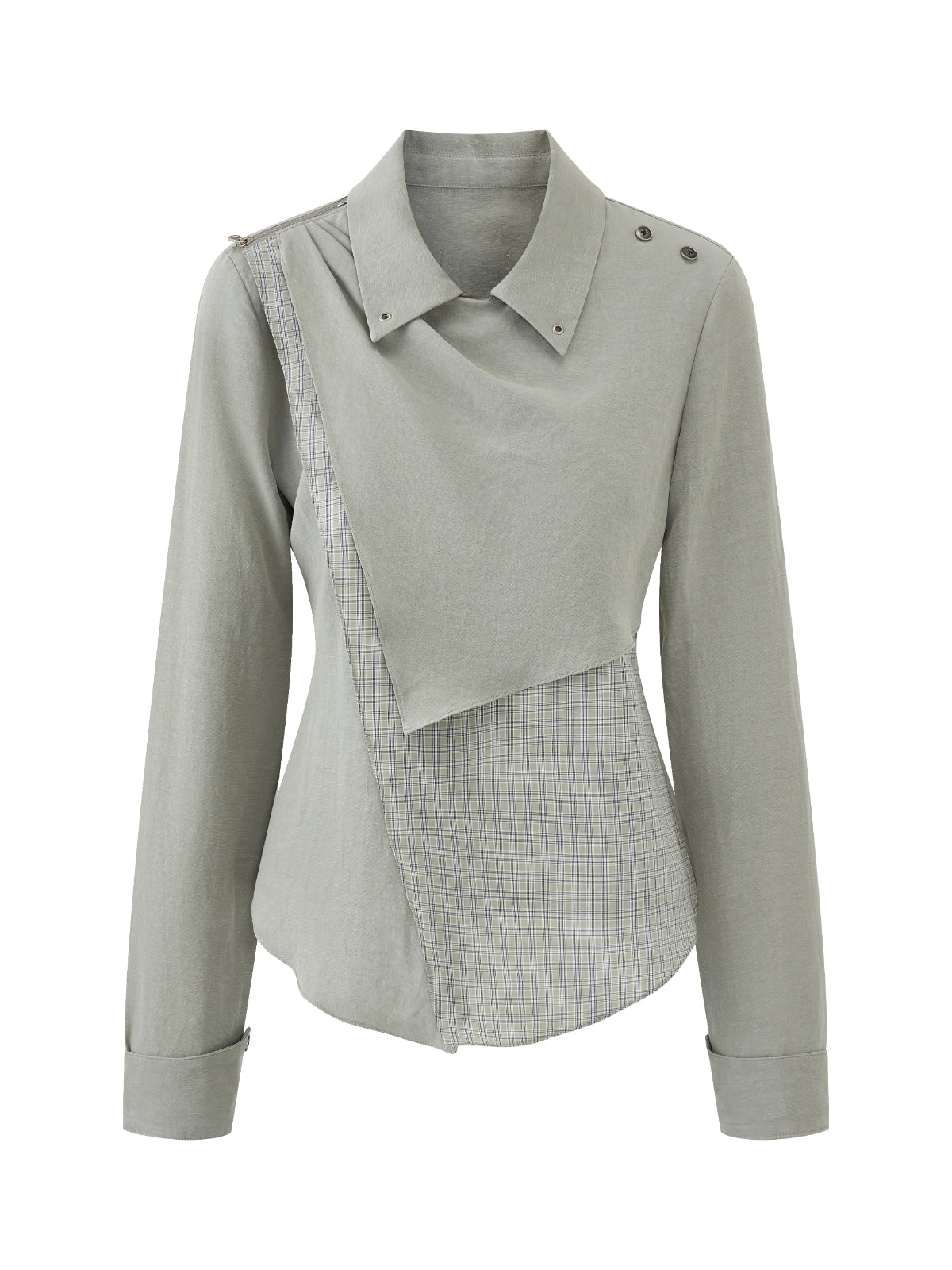 Korean Asymmetric Collar Shirt