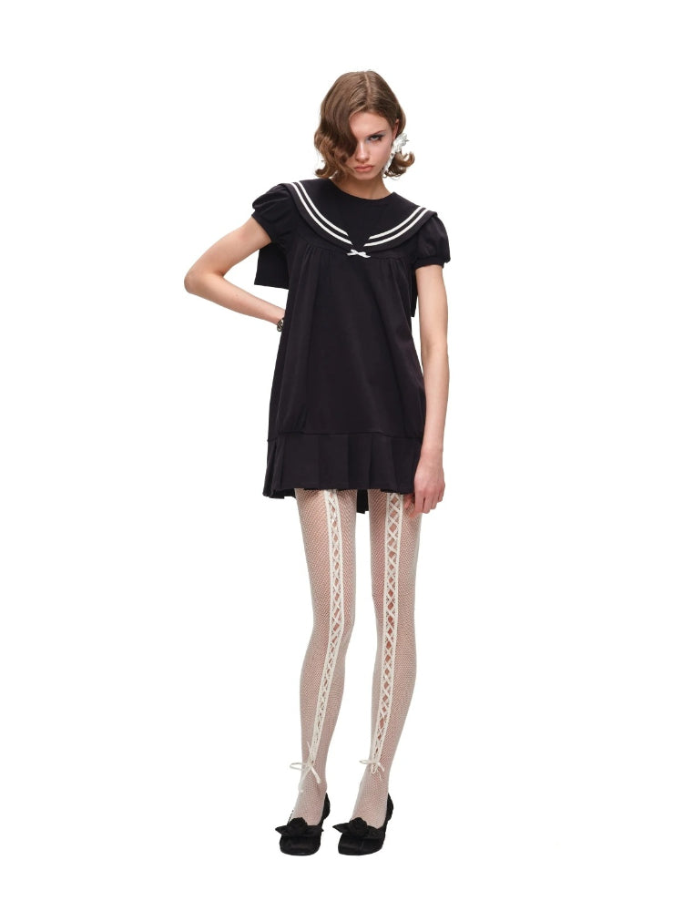 Oversized Sailor Collar Dress