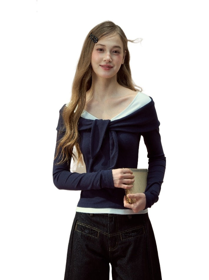 Gray &amp; Navy Blue Modal Two-Piece T-shirt