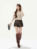 PU Leather Shorts