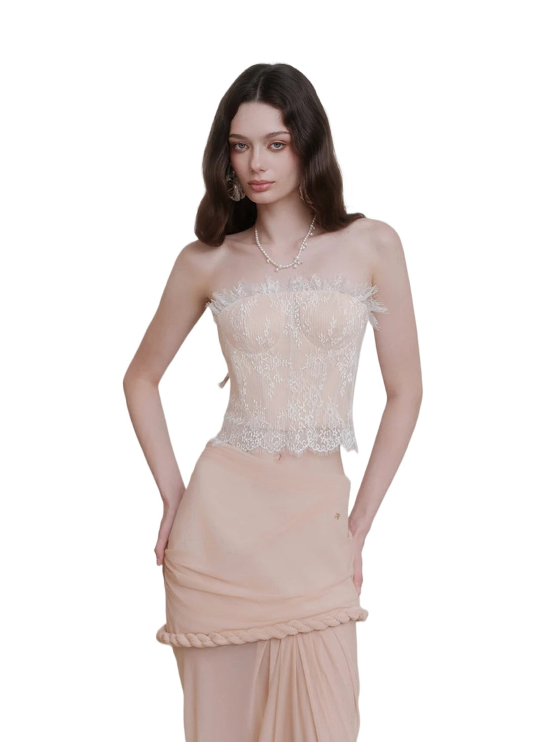 Lace Vintage Corset Tube Top