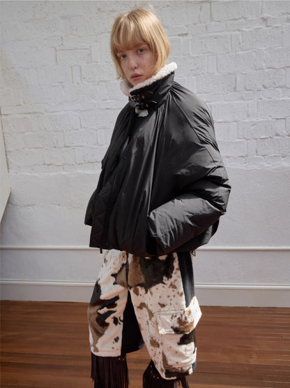 Belted Cocoon Down Jacket