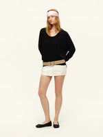 Lyocell Pleated Hoodie Top