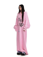 Hooded Plush Knit Dress