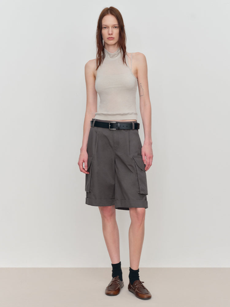 Cargo Pocket Low-Rise Shorts