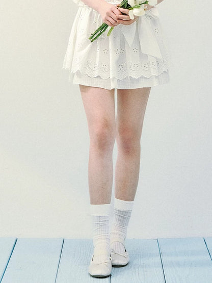 Embroidered Plaid Set
