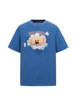 Illustrated Bear Short-Sleeve Cotton T-Shirt