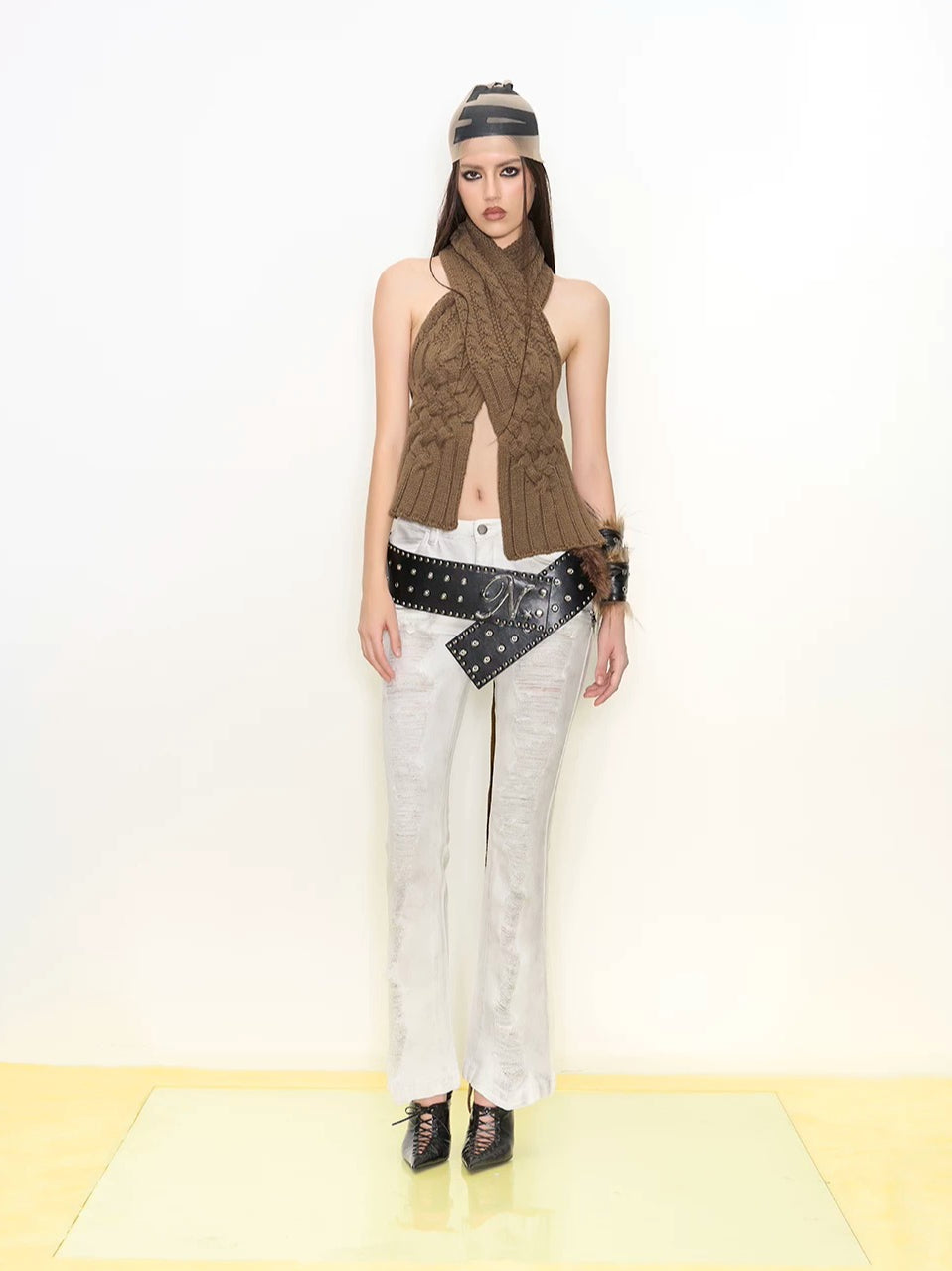 Convertible Knit Scarf Top