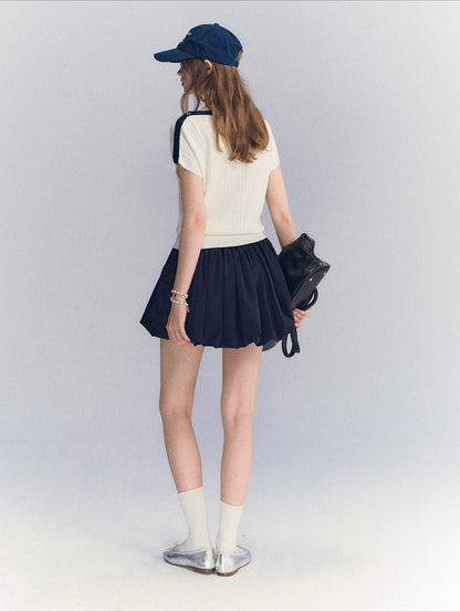 Contrast Knit Top