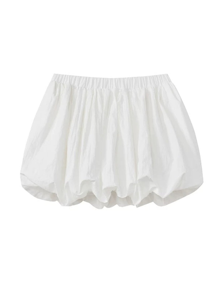 White Bubble Skort