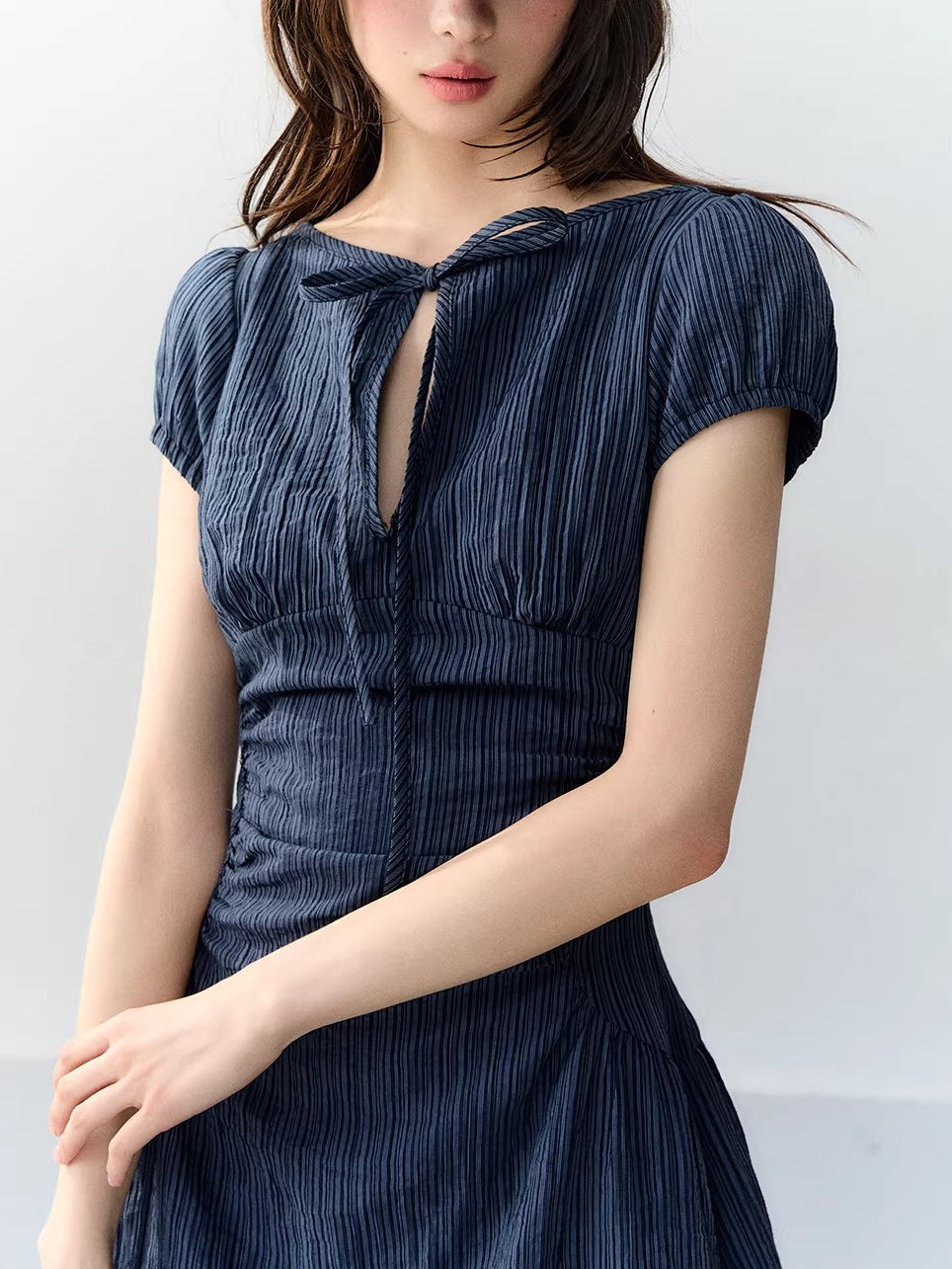 Embroidered Bow Dress
