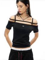 Cross-Shoulder Fitted Tee