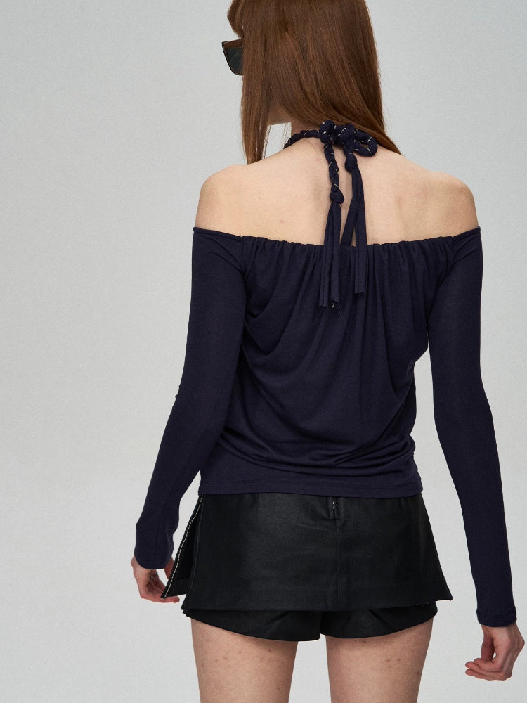 Lyocell Braided Off-Shoulder Top