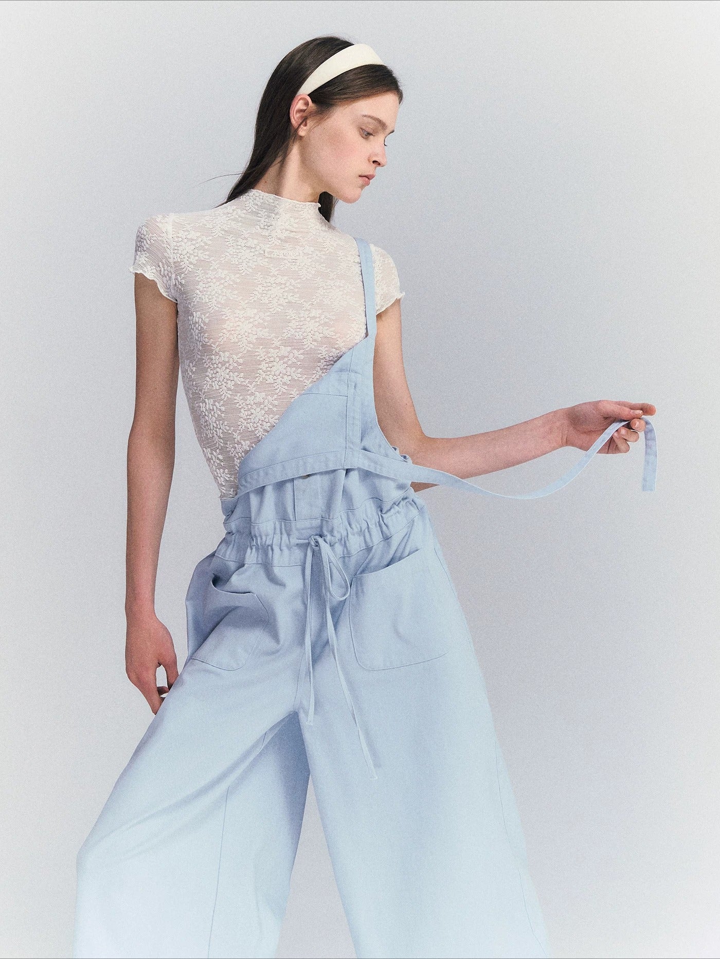 Mock Neck Lace Tee