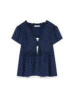 Polka Dot Ruffle Blouse