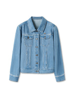 Modern Denim Regular-shoulder Structured Short Coat