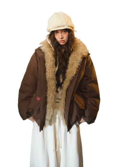 Detachable Fur Down Parka