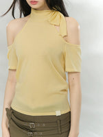 Cutout Halter Knit Top