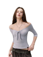 Off-Shoulder Tie Top