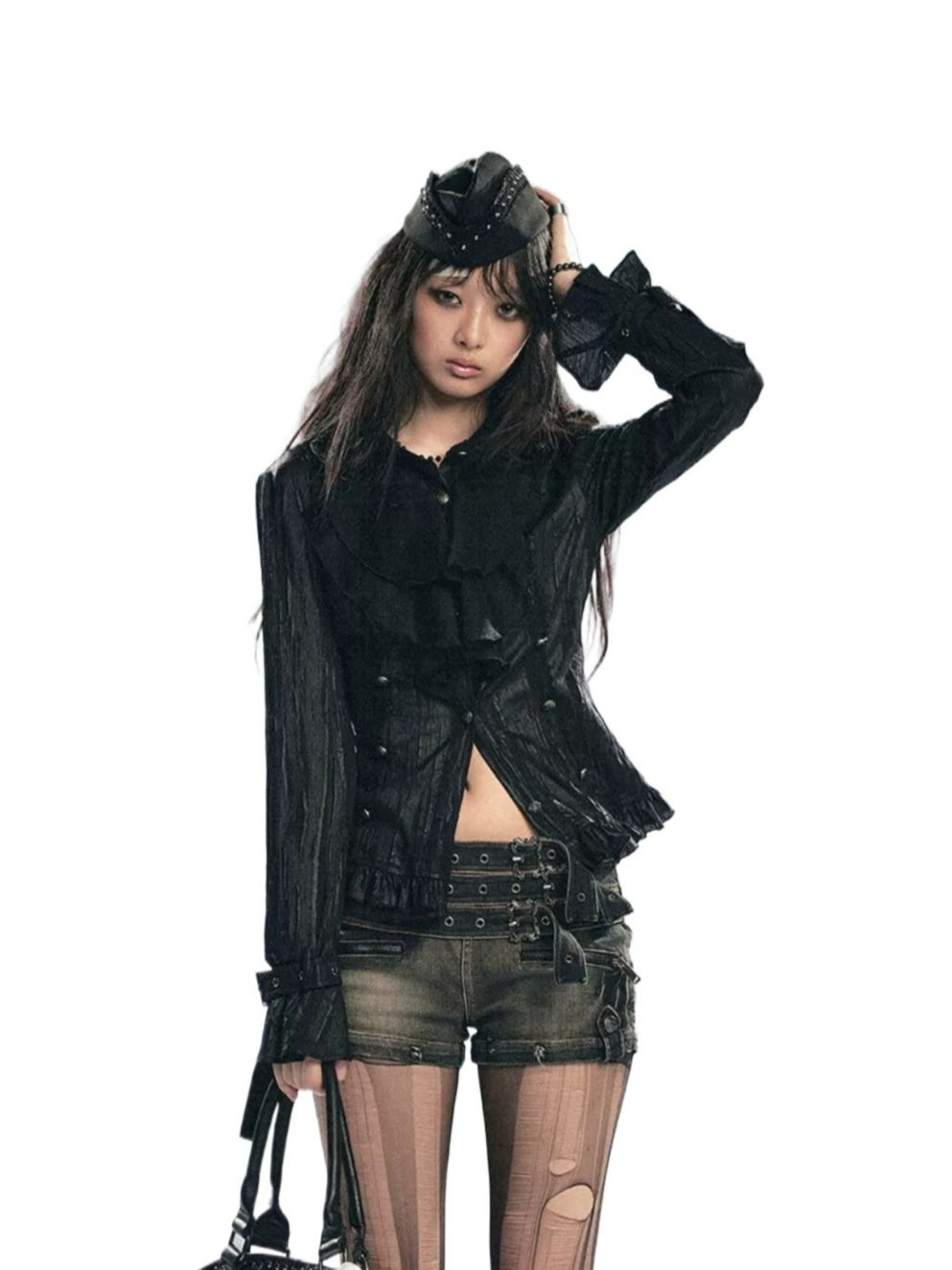 Gothic Ruffle Blouse