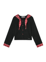 Wool Lace Layered Knit Top