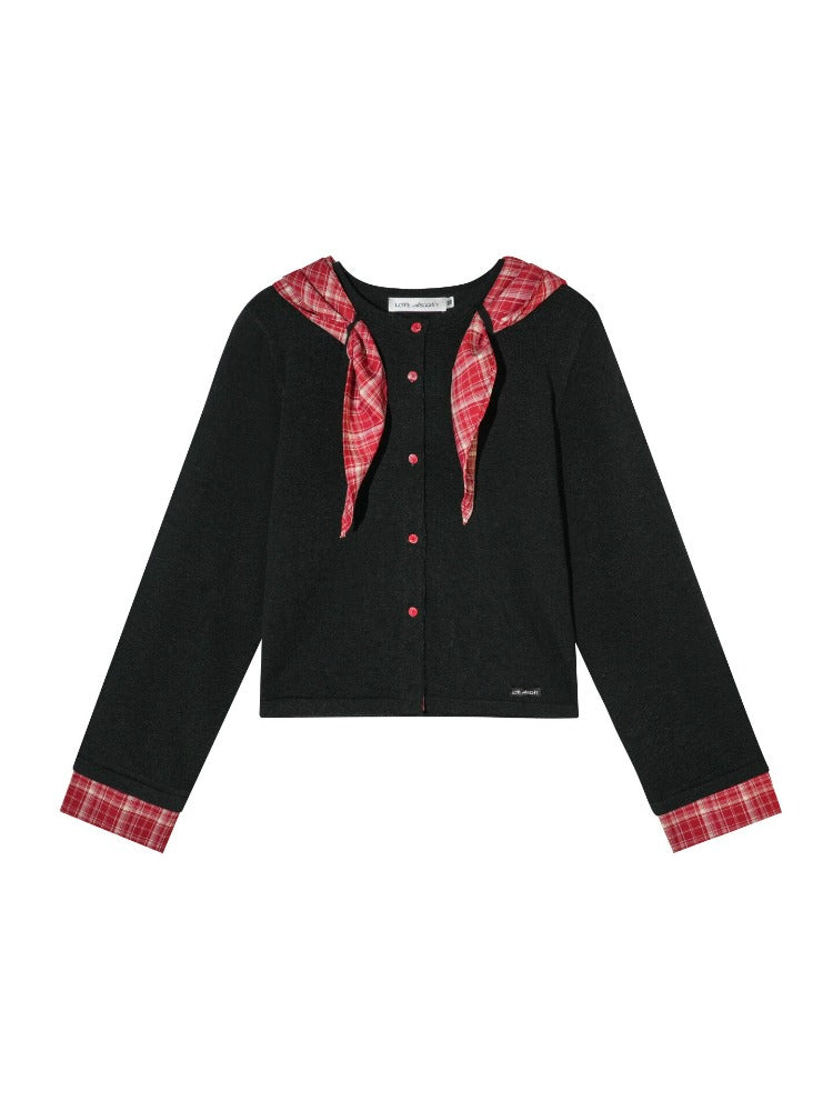 Wool Lace Layered Knit Top
