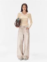 Deer Print Straight Leg Pants