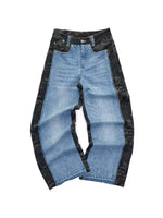 Camo Patchwork Denim Pants