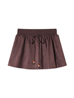 Suede Beaded Mini Skirt
