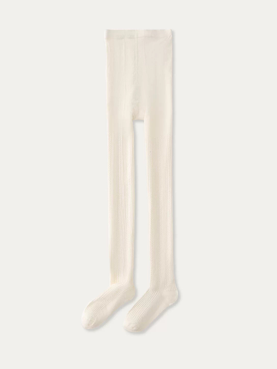 Cable Knit Wool Footed Tights